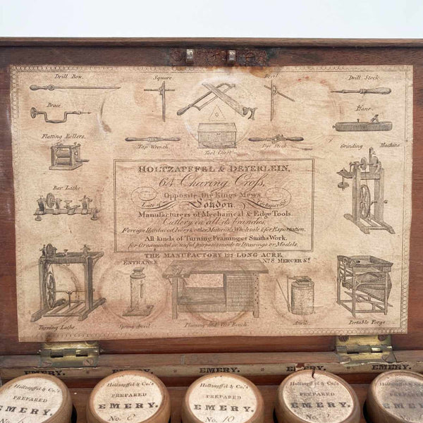 Unique Set of George IV Period Tool or Lathe Sharpening Powders by Holtzapffel & Deyerlein
