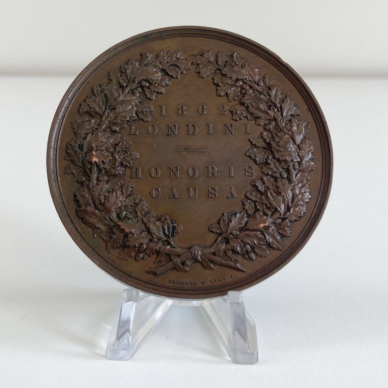 1862 London International Exhibition Prize Medal for Carl Ranch Chronometer Maker