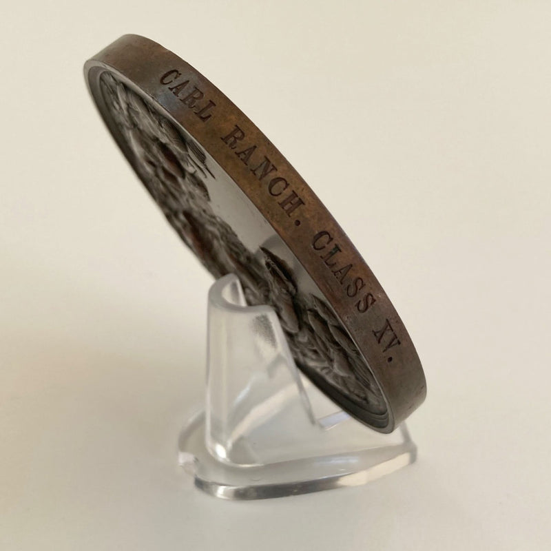 1862 London International Exhibition Prize Medal for Carl Ranch Chronometer Maker