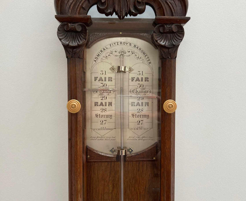 Admiral Fitzroy Barometer with Silvered Scale by Negretti & Zambra - Jason Clarke Antiques