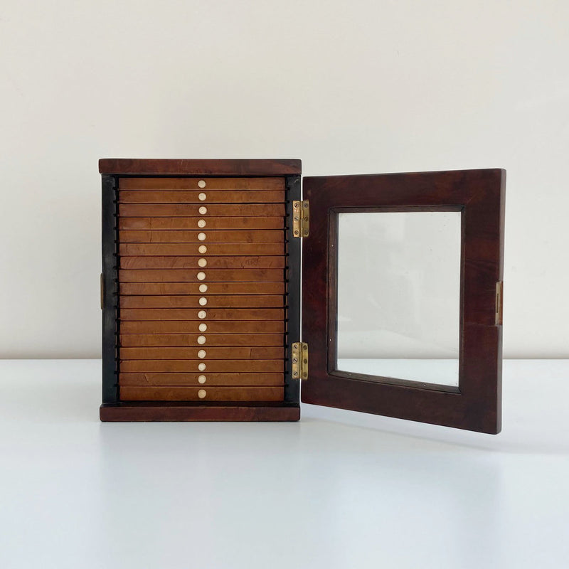 Late Victorian Mahogany Microscope Slide Cabinet or Slide Case