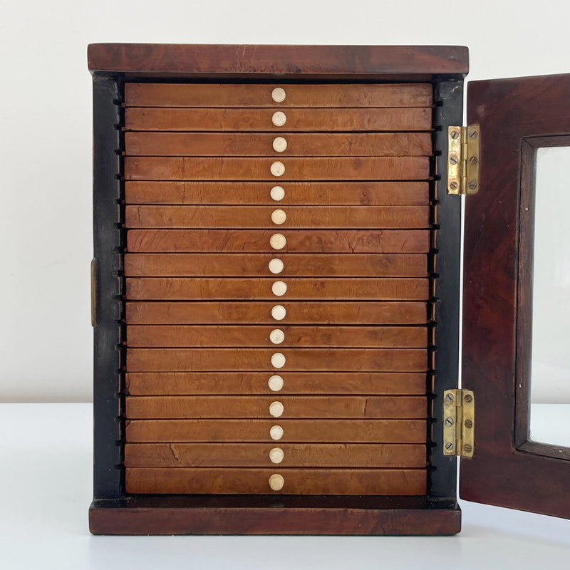 Late Victorian Mahogany Microscope Slide Cabinet or Slide Case