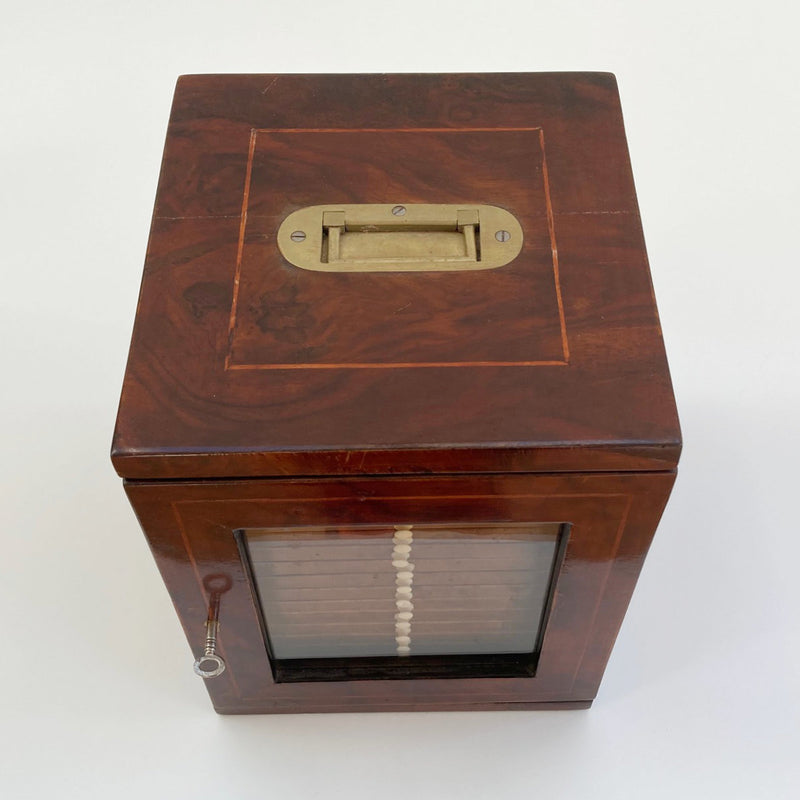 Late Victorian Mahogany Microscope Slide Cabinet or Slide Case