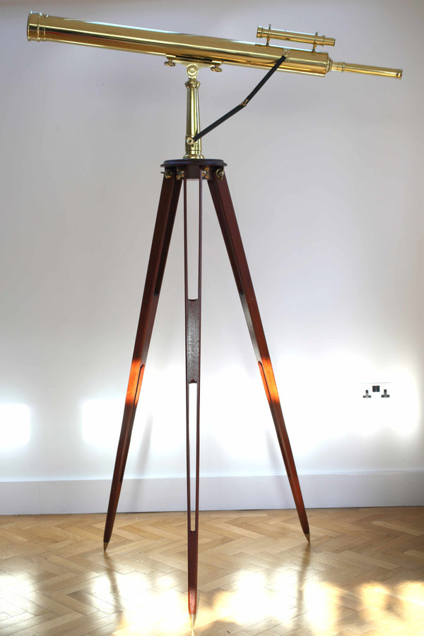 Late Victorian Astronomical Refracting Telescope on Stand by William Wray London