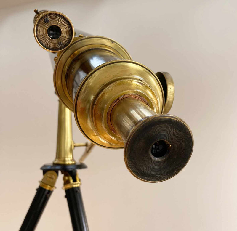 Mid Victorian Telescope on Stand by JT Slugg of Manchester