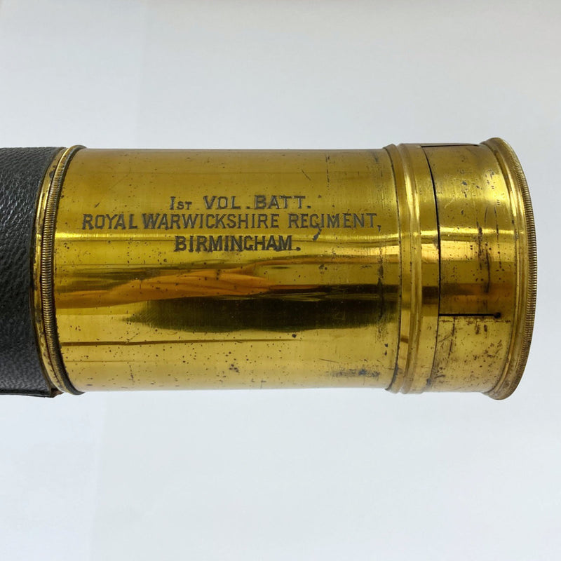 Victorian Boer War Period Telescope by Gregory for the Royal Warwickshire Volunteers