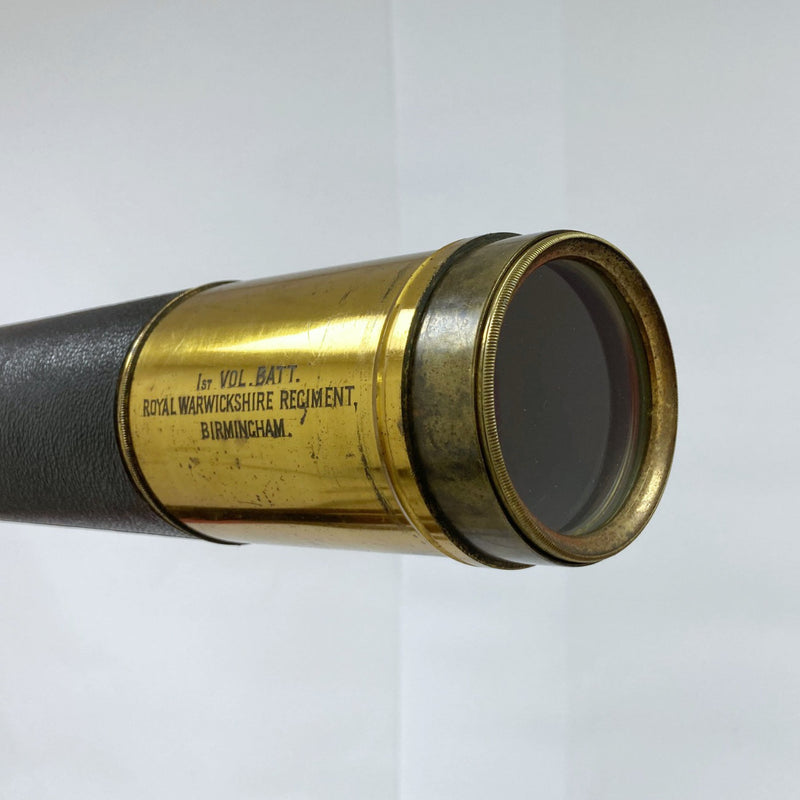 Victorian Boer War Period Telescope by Gregory for the Royal Warwickshire Volunteers