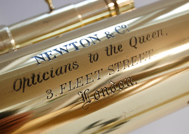 Large Cased Victorian Desk Top Astronomical Telescope by Newton & Co, Fleet Street