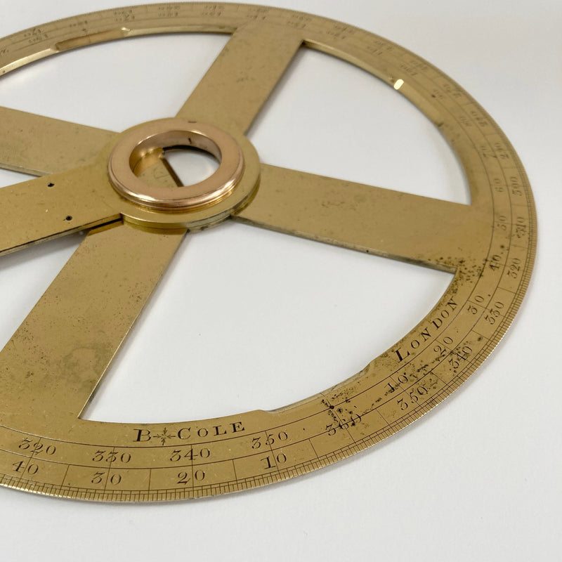 Eighteenth Century Circular Protractor by Benjamin Cole of Fleet Street