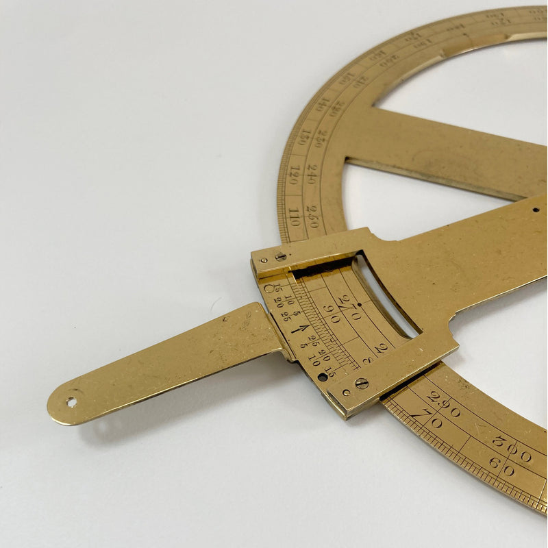 Eighteenth Century Circular Protractor by Benjamin Cole of Fleet Street