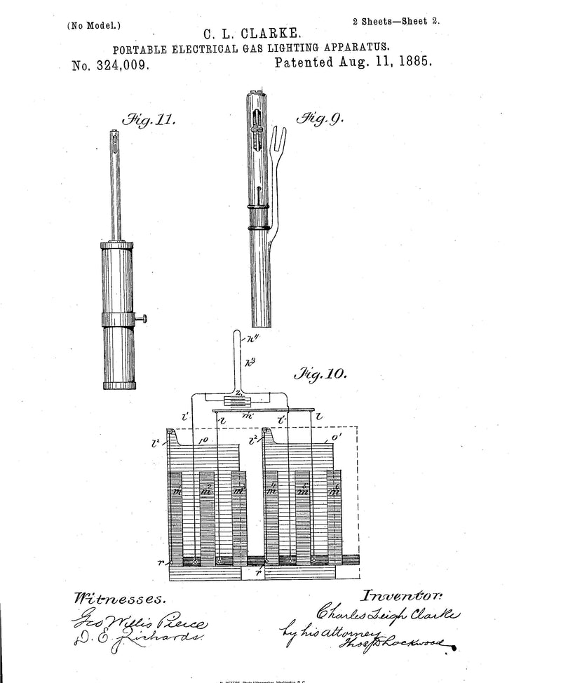 Late Victorian Clarke's Patent Portable Electrical Gas Lighter