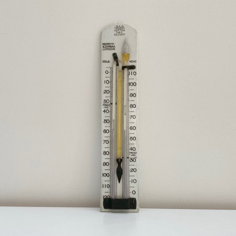 Mid Victorian Self Registering Max Min Thermometer in Case by Negretti & Zambra