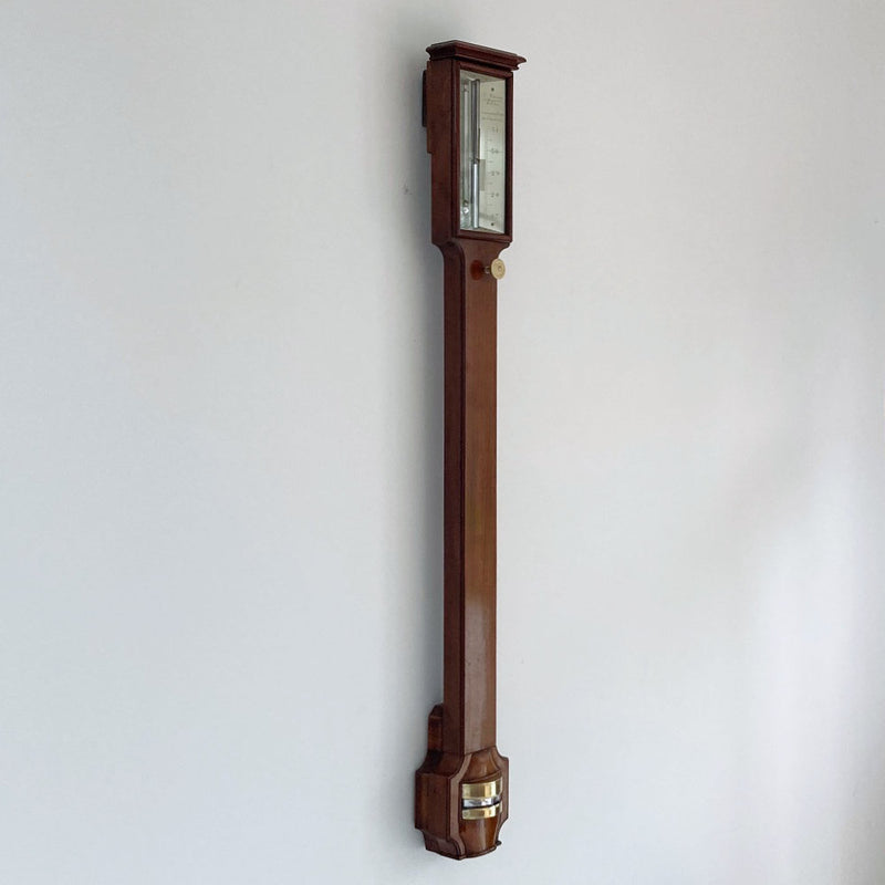 Early Victorian Platinum Scale Stick Barometer by John Newman, 122 Regent Street London