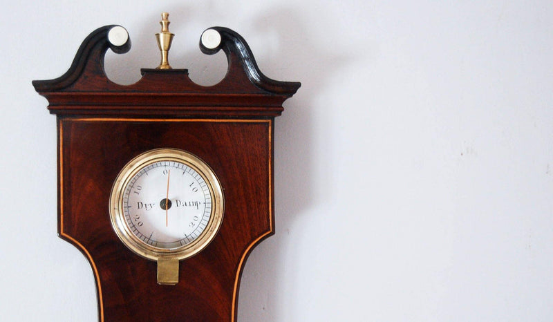 Early Nineteenth Century Ten Inch Dial Mahogany & Satinwood 'Banjo' Wheel Barometer by George Bateman London - Jason Clarke Antiques
