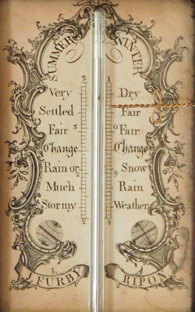 A George IV Period Mahogany & Gilt Stick Barometer by J. Furby of Ripon. - Jason Clarke Antiques