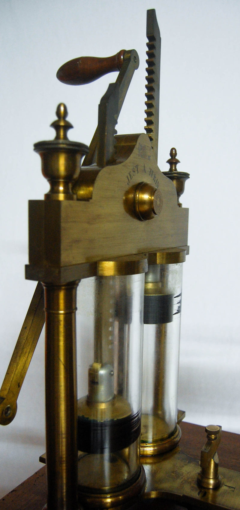 William IV Period Table Mounted Vacuum Air Pump by Enrico Federico Jest of Turin