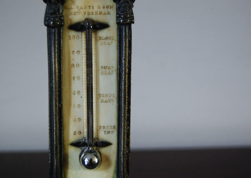 Early Victorian Desk Thermometer by CA Canti & Son, New Peckham, London - Jason Clarke Antiques