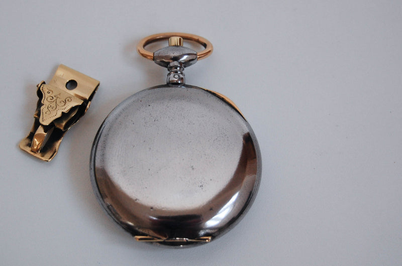 Edwardian Cased Henri Chatelain Pedometer Retailed by Aitchison & Co