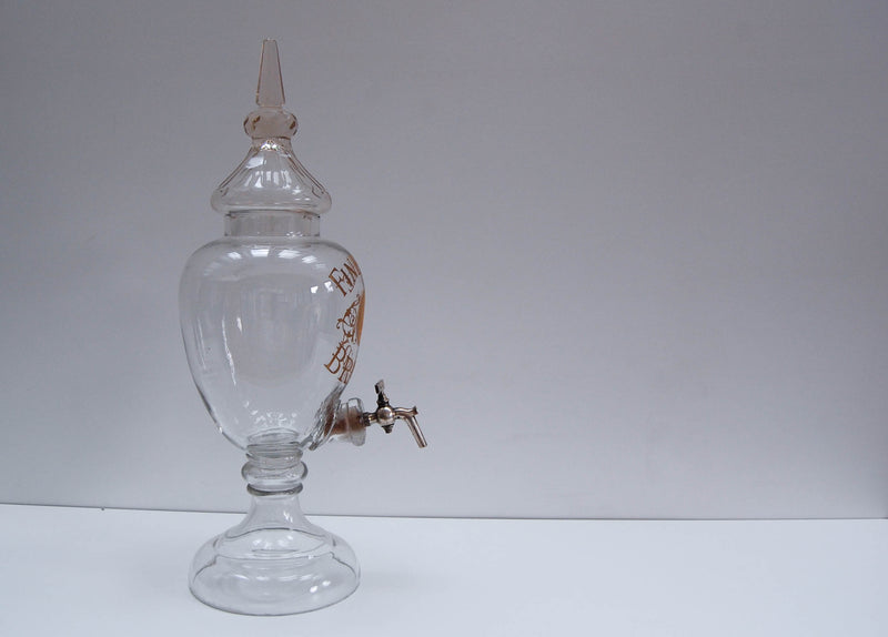 Large Glass Brandy Dispenser or Brandy Fountain for Benskins Brewery, Watford.