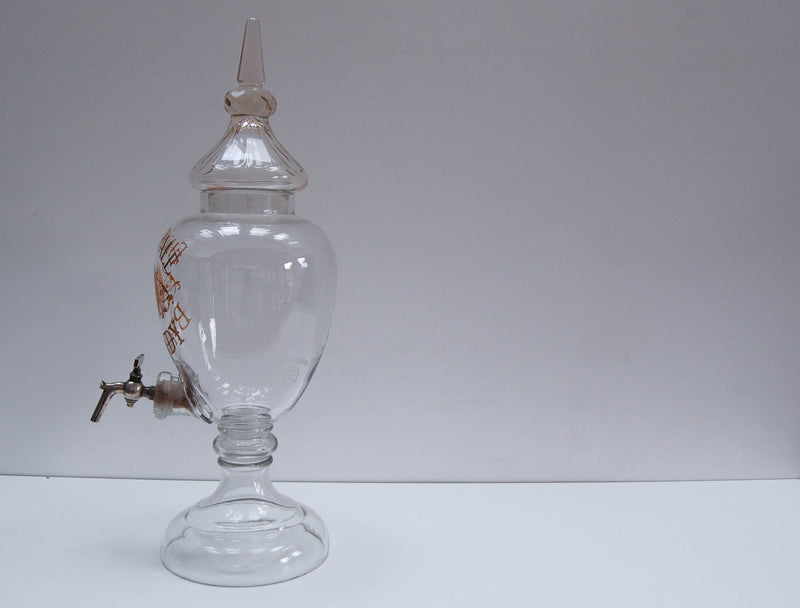 Large Glass Brandy Dispenser or Brandy Fountain for Benskins Brewery, Watford.
