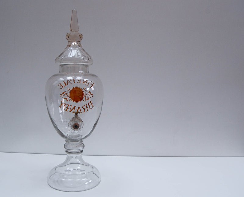 Large Glass Brandy Dispenser or Brandy Fountain for Benskins Brewery, Watford.