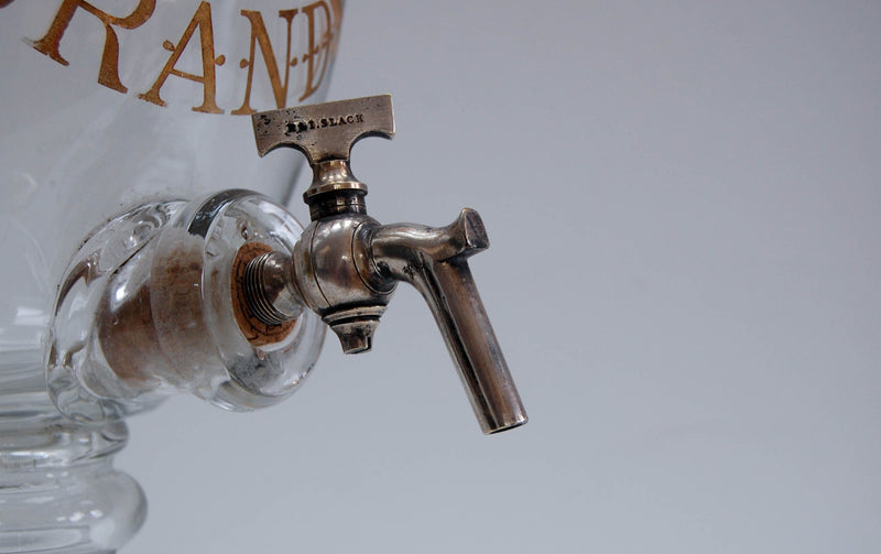Large Glass Brandy Dispenser or Brandy Fountain for Benskins Brewery, Watford.
