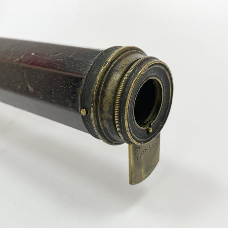 Mid-Eighteenth Century Octagonal Reverse Taper Marine Telescope by Edward Nairne