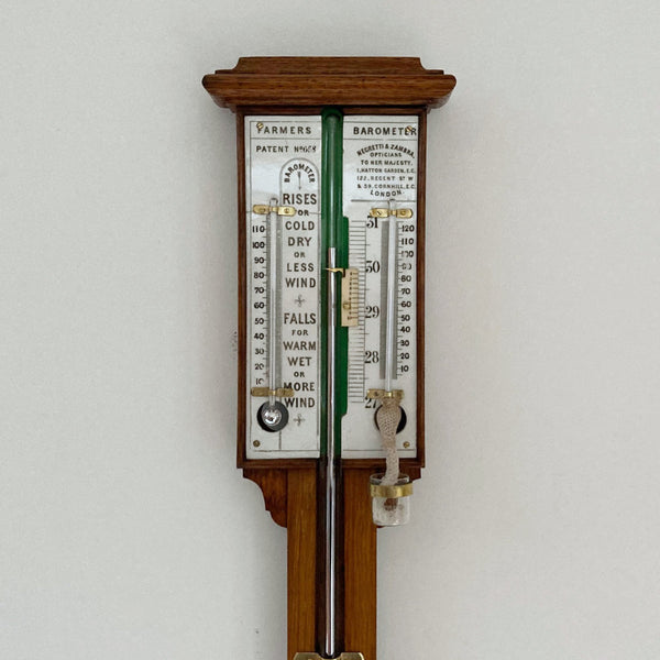 Early Victorian Farmers Stick Barometer by Negretti & Zambra