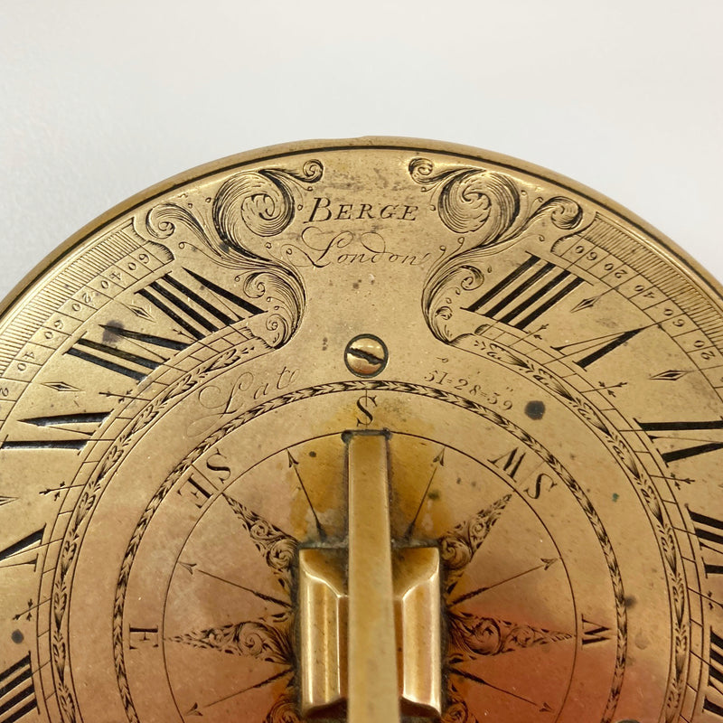 Georgian Five Inch Sun Dial by Matthew Berge - Royal Observatory Interest