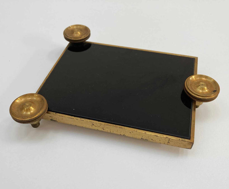 Georgian Black Glass Artificial Horizon by Thomas Jones of London