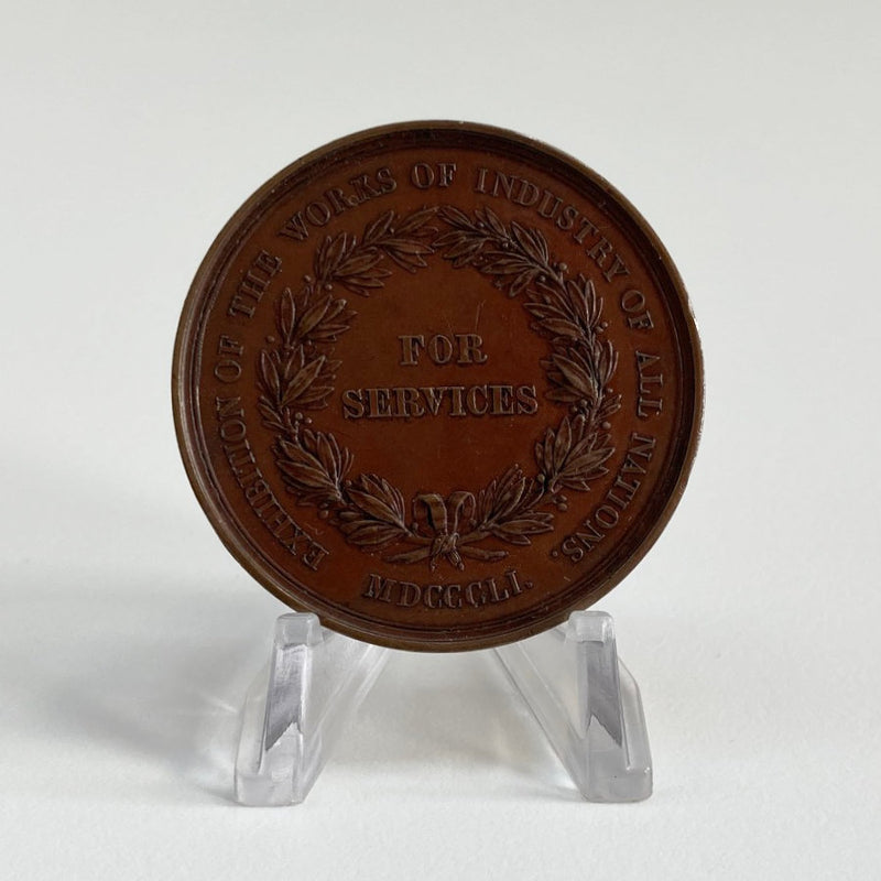 Great Exhibition Royal Commission Services Medal to Robert Stephenson Engineer