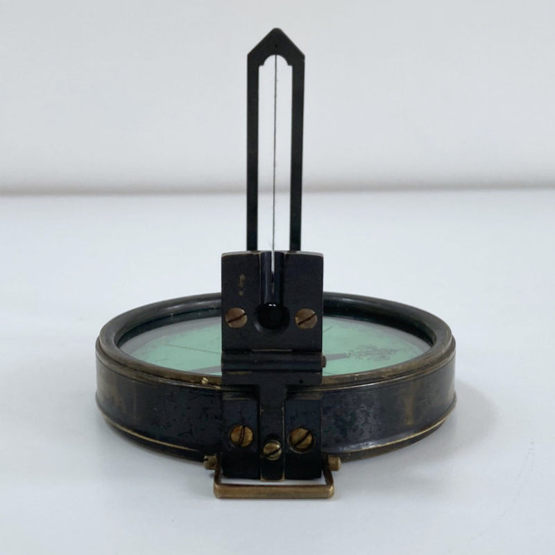 Victorian Cased Green Card Prismatic Compass by Francis Barker & Son