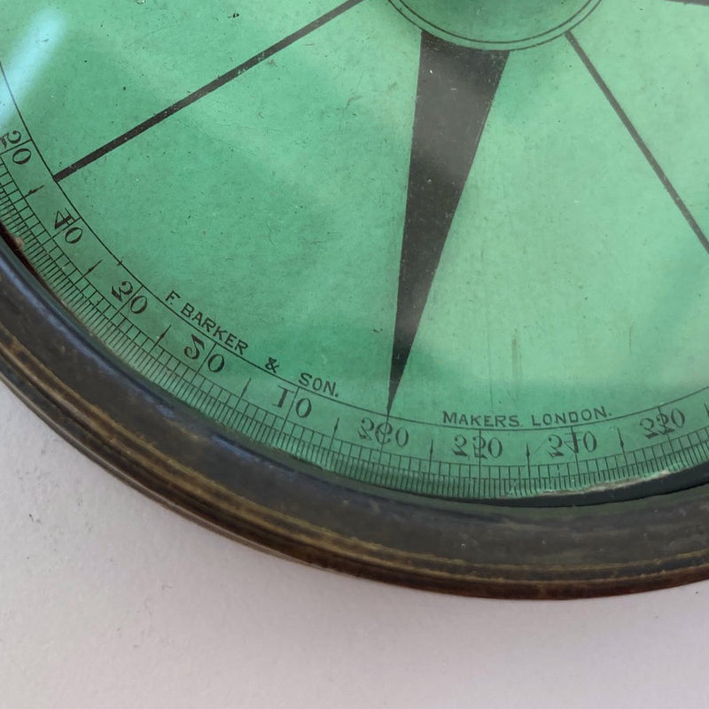 Victorian Cased Green Card Prismatic Compass by Francis Barker & Son