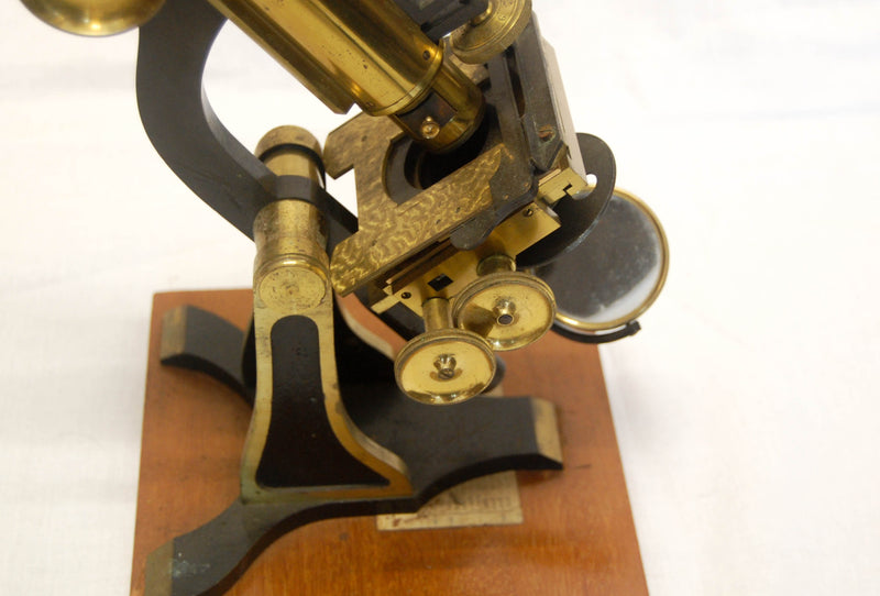 Victorian Cased Binocular Microscope by H&W Crouch of 64A Bishopsgate St, London