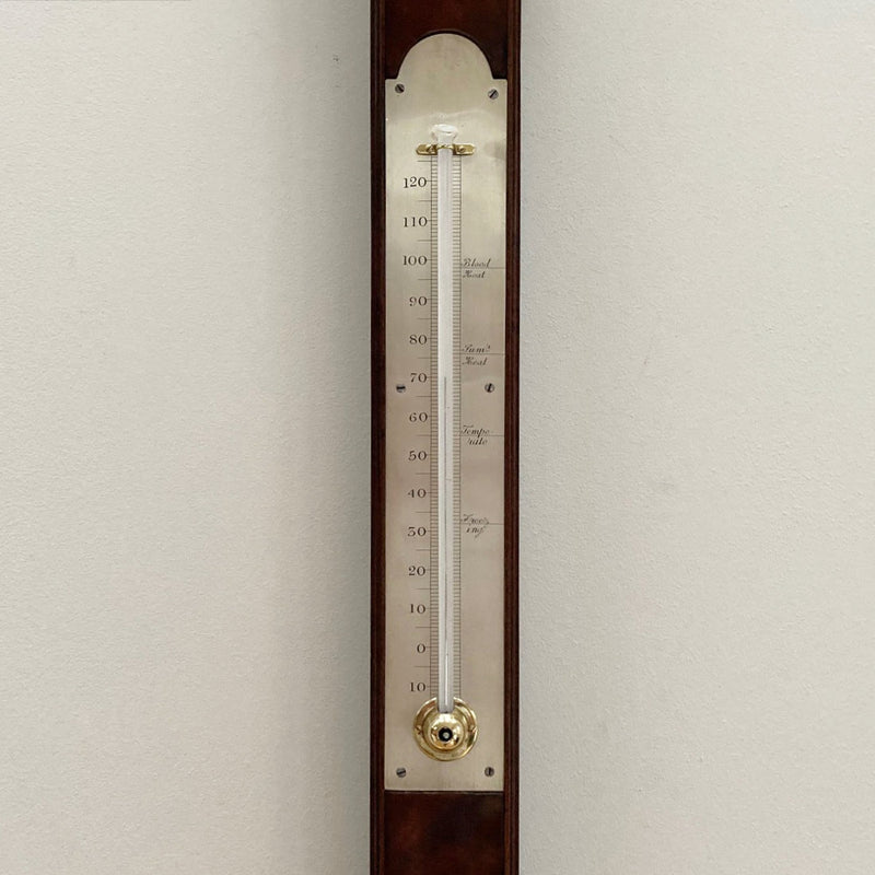 Eighteenth Century Mahogany Stick Barometer by Charles Lincoln of London