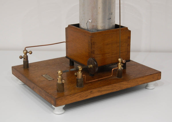 Edwardian Tesla Coil Leyden Jar & Spark Gap Apparatus by Robert Drosten of Brussels