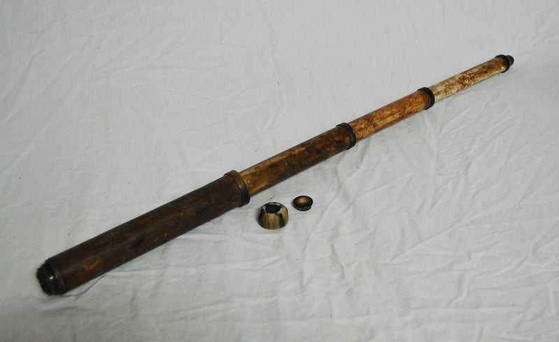 Mid-Eighteenth Century Three Draw Pasteboard Telescope