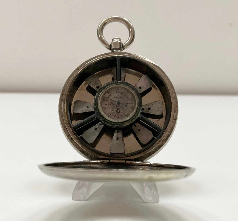 Victorian Miniature Pocket Watch Biram's Anemometer by Wood of Liverpool