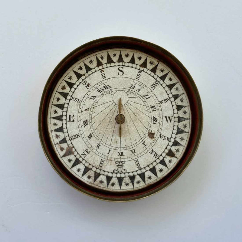 Early Victorian Magnetic Compass Sundial or Porters Dial