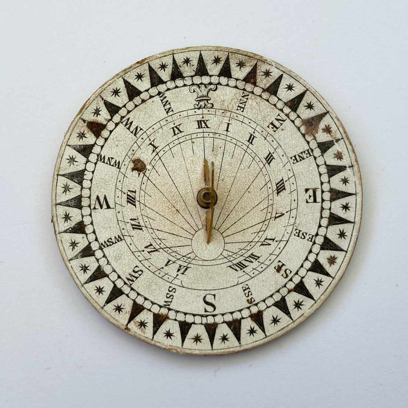 Early Victorian Magnetic Compass Sundial or Porters Dial