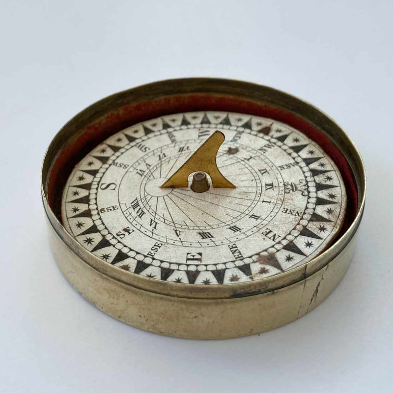 Early Victorian Magnetic Compass Sundial or Porters Dial