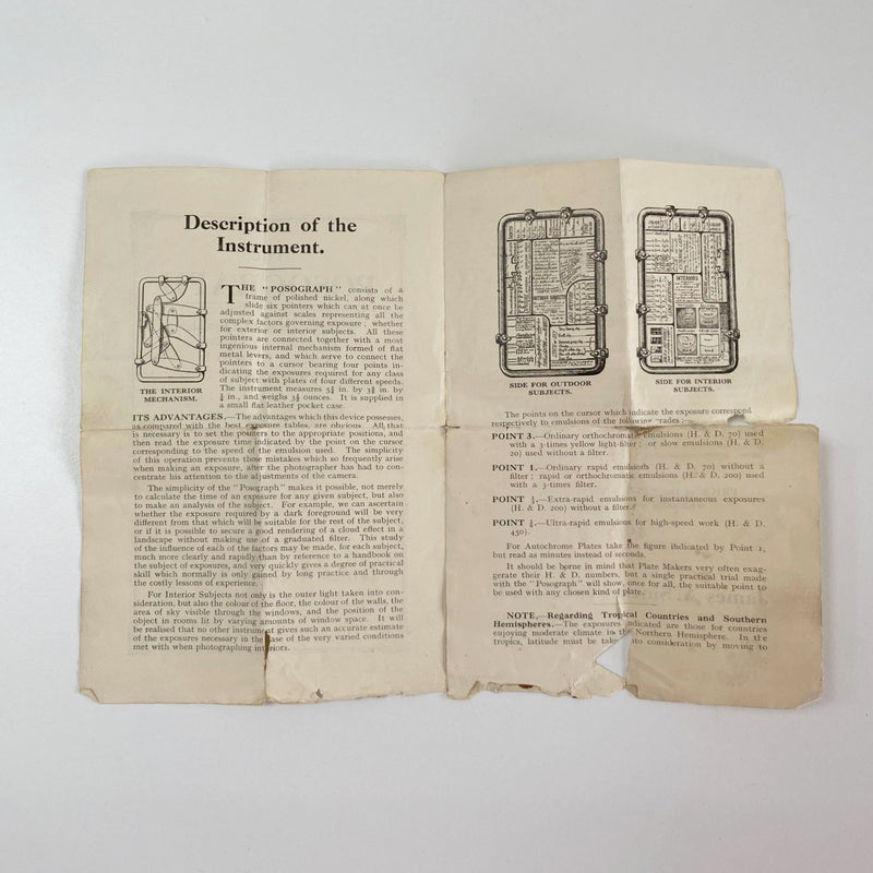 Le Posographe Photographic Exposure Calculating Machine by Auguste Kauffman