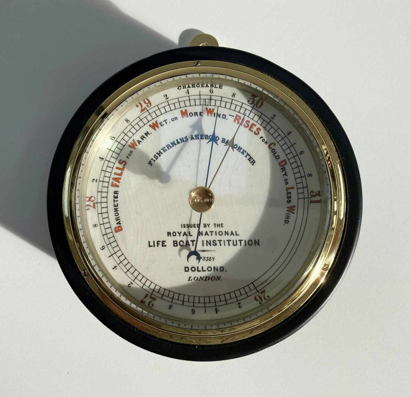 Victorian RNLI Fishermans Aneroid Barometer by Dollond London