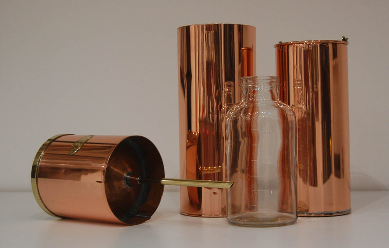 Edwardian Snowdon Pattern Copper Rain Gauge by Negretti & Zambra