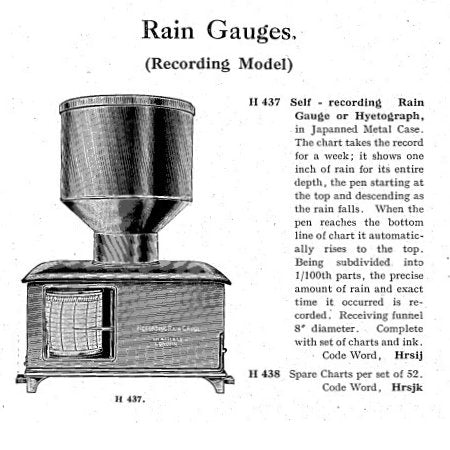 Met Office recording rain gauge by F Darton & Co Limited