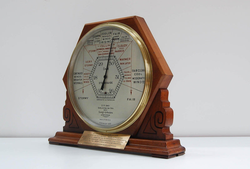 Art Deco Period Shop Display Stormoguide Aneroid Barometer by Short & Mason - Jason Clarke Antiques