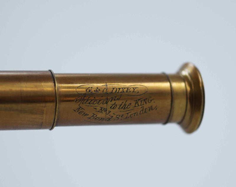 Miniature George IV Library Telescope on Stand by G&C Dixey, Bond Street, London