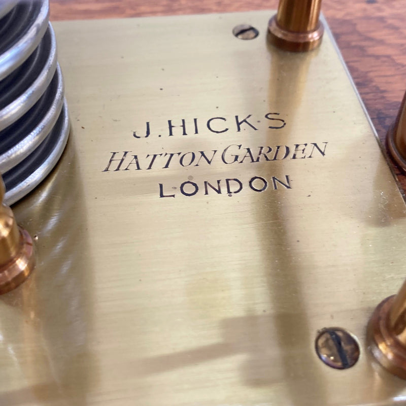 Edwardian Golden Oak Barograph by J Hicks London