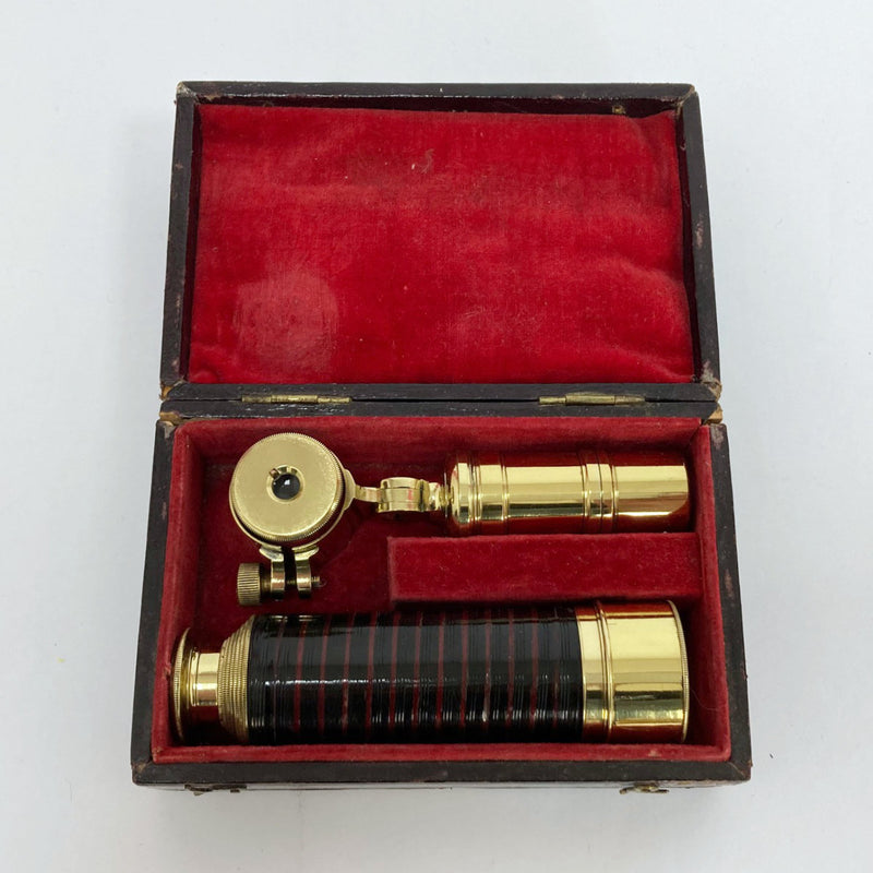 Early Victorian Cased Miniature Baleen Telescope by WE & F Newton of Fleet Street