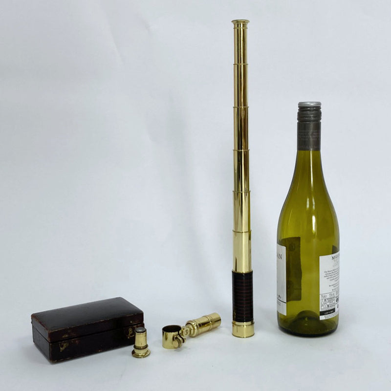 Early Victorian Cased Miniature Baleen Telescope by WE & F Newton of Fleet Street